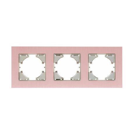 Рамка 3-местная Ugra алюминий, пудровый - С1130-042 GUSI