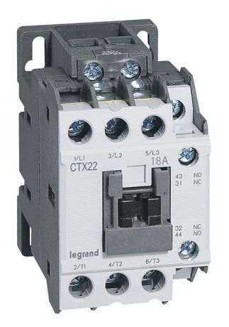 Контактор CTX3 22 3P 18A (AC-3) 1но1нз ~110В | 416104 Legrand