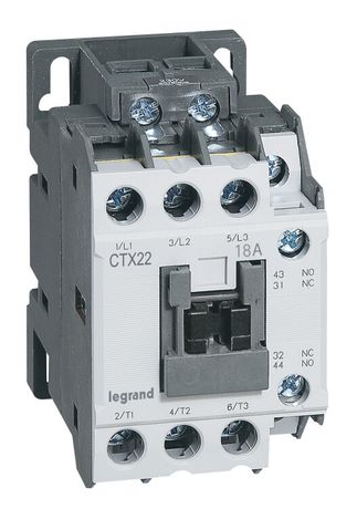 Контактор CTX3 22 3P 18A (AC-3) 1но1нз =48В | 416103 Legrand