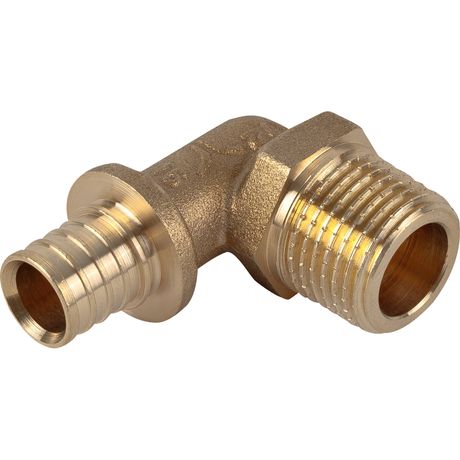 Угольник аксиальный латунный НР 16x1/2 - AX3301612 PRO AQUA