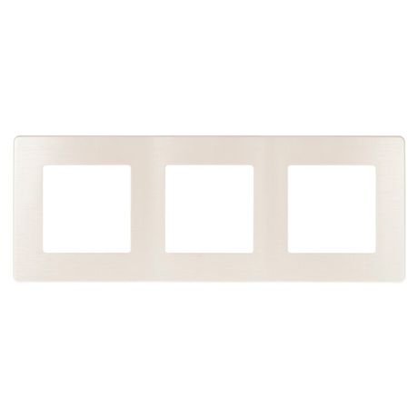 Рамка для розеток и выключателей серия 12 12-5103-15 на 3 поста, сатин, перламутр | Б0052528 ЭРА