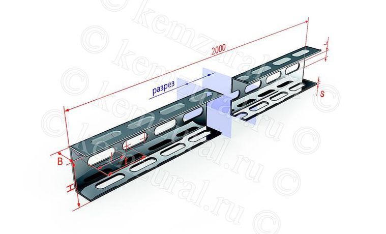 Профиль монтаж. К225 УХЛ2.5 швеллер КЭМЗ 465 603226 18