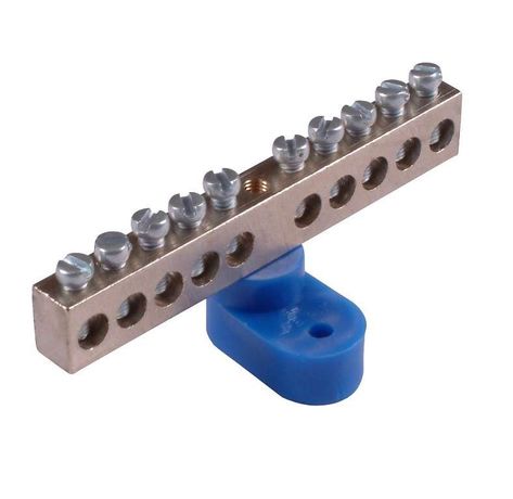 Шина _N_ 63.10 "N" на 10 присоединений 63А 1изоляторе стойка | HEGEL