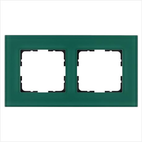 Рамка 2-м G-Glass стекло лазурн. Jasmart G1002GJ