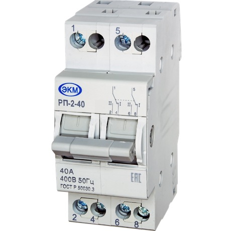 Переключатель модульный реверсивный РП-2-40 - 4680019912240 Меандр