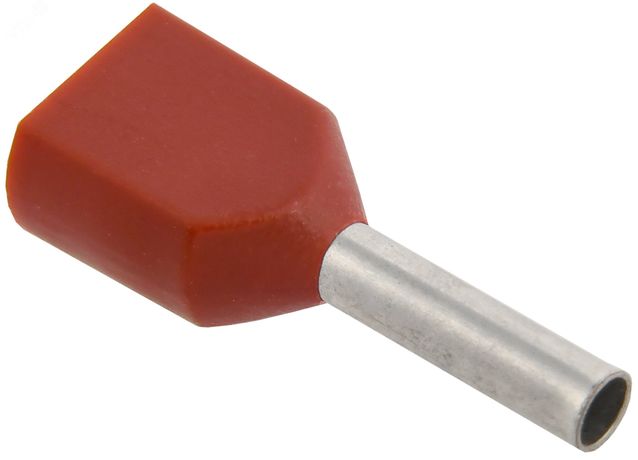 Наконечник кабельный НШвИ 2х0.75-8 темно-красный НГИ2 - UTE10-D75-100 IEK