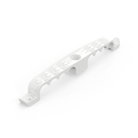 Держатель труб для прямого монтажа двусторонний на 8 мест белый d16 (25шт/150шт уп/кор) Промрукав | PR13.03288 Строитель