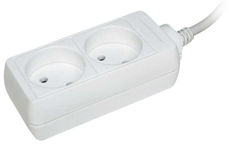 Удлинитель У2 2 места 2Р/1,5 метра 2х0,75мм2 10А/250В | WYP10-06-02-01-N IEK