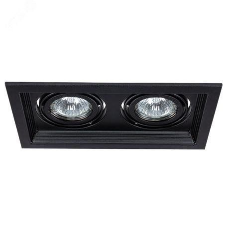 Светильник точечный встраиваемый CANIS GU10 2х50Вт Алюминий Чёрный - A6661PL-2BK Arte Lamp