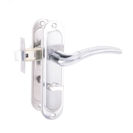 Защелка дверная правая с механизмом дополнительной фиксации изнутри, СТАНДАРТ ЗЩД 132/50 R SN никель матовый - 11319 ПТК