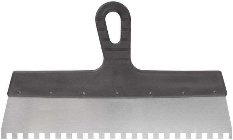 Шпатель фасадный зубчатый 350мм/зуб 8мм нерж. КУРС 06614