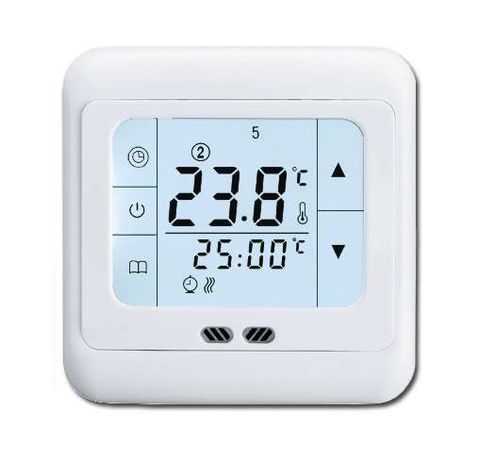 Термостат программируемый PST-1 16А 3.6кВт сенсор. дисплей; датчик пола; воздуха бел. Grand Meyer