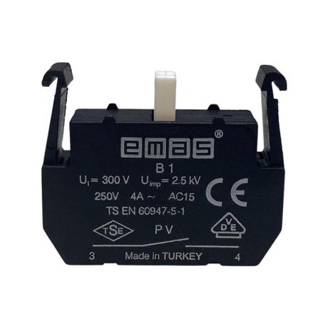 Блок-контакт (1НО) для пультов управления серии PV (250В AC, 4А) - PVB1 EMAS