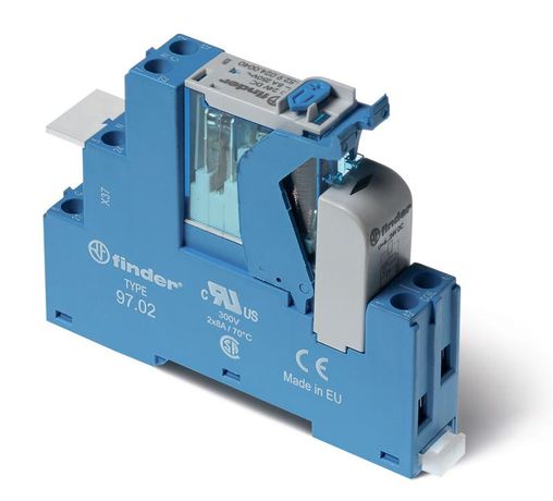 Интерфейсные модули реле, Светодиод + диод, Контакты AgNi, 2CO 8A, 110VDC - 4C0291100050SPA FINDER 4C.02.9.110.0050SPA