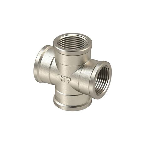 Крестовина латунь 1дюйм никель RTP 25164