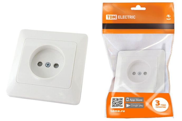Розетка 2П с защ. шт. 10А 250В белая "Ильмень" | SQ1823-0013 TDM