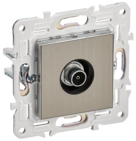Розетка TV оконечная SKANDY SK-A12N никель IEK SK-A10-O-K50