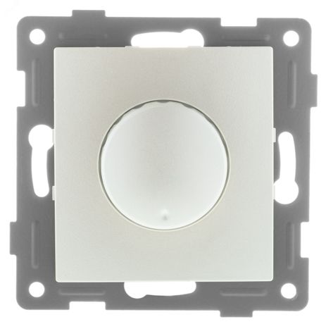 Механизм диммера СП Bravo 500Вт с накладкой и воротком жемчуж. GUSI С10Д6-028