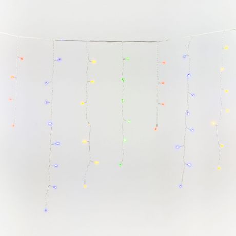 Гирлянда светодиодная "Бахрома" ULD-B20007-480/DTA/RC MULTI IP44 20м 480LED мультиколор с пультом провод прозр. Uniel UL-00008558