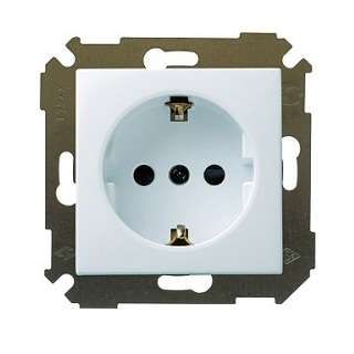 Механизм розетки 1-м СП Simon34 с заземл. бел. Simon 34432-030