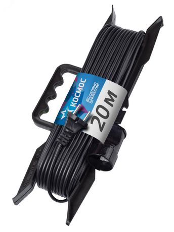 Удлинитель КОСМОС рамка 6А 1 гн ПВС 2*0,75 20м - YPKsm20m-1g(6A)