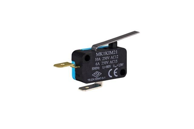 Выключатель-микро 10А 250В AC с лапкой EMAS MK1KIM21