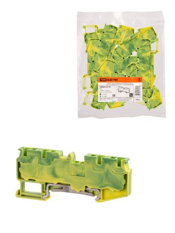 Зажим клеммный безвинтовой ЗКБ PEN быстрого зажима 4 вывода мм2 (Ph-C PT 4-Q-PE) | SQ0822-0170 TDM