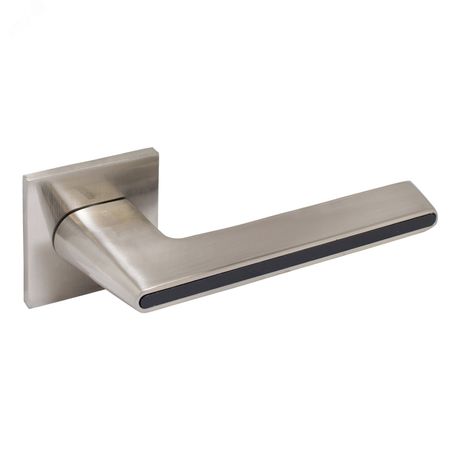 Комплект ручек АЛЛЮР АРТ АДЕЛЬ SN/BL (85815) матникель/черный ЗАЩИТПЛЕНКА - 13786 ПТК