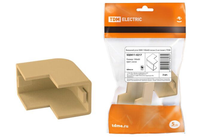 Внешний угол КМН 100х60 сосна (2 шт./комп.) | SQ0411-0217 TDM