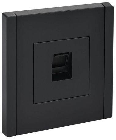Розетка компьютерная RJ45 кат.5E FORTE&PIANO FP132 черн. IEK FP-K10-1-K02