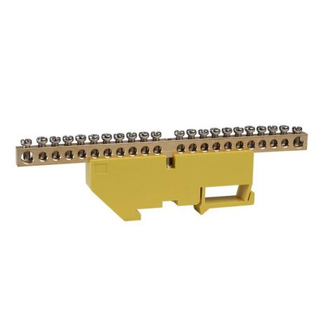 Шина нулевая с изолятором OptiKit BB-D-PE-DIN-22-6х9 желтый | 277849 КЭАЗ