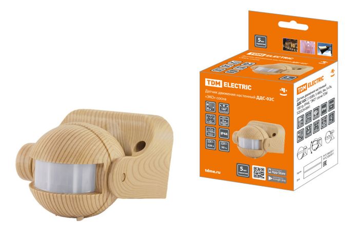ДДС-02С (1100Вт, 5-480с, 6м, 5+Лк, 180гр, IP44), "ЭКО" сосна | SQ0324-0041 TDM