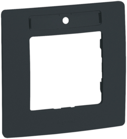 Рамка 1-местная с держателем для маркировки антрацит ETIKA - 672586 Legrand