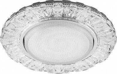 Светильник потолочный встраиваемый под лампу GX53 CD4023 20LED*2835 SMD 4000K, 15W GX53, без лампы, прозрачный, хром | 29476 FERON