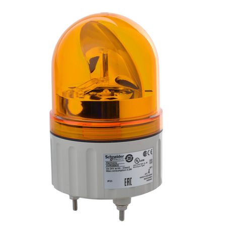 ЛАМПА МАЯЧОК ВРАЩ ОРАНЖ 24В AC/DC 84ММ | XVR08B05 Schneider Electric