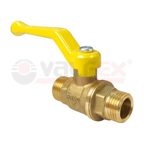 Кран шаровой для газа латунный НР/НР ручка-рычаг 1/2дюйм (96/24) VALFEX VF.270.LR3.012