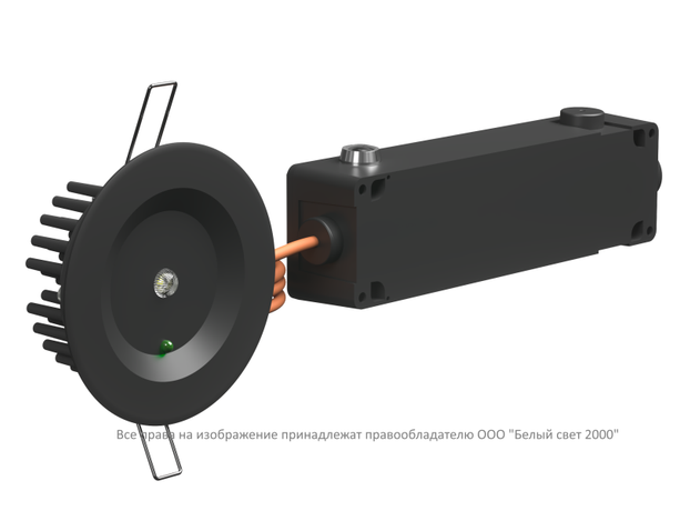 Светильник аварийный BS-ARUNA-81-L1-INEXI2 IP65 Black Белый Свет a30143