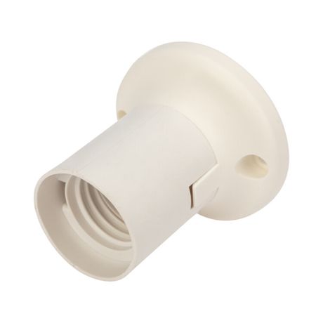 Патрон пластиковый настенный Е27 прямой, белый | 11-8870 Rexant MEET