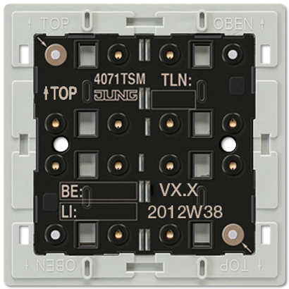 KNX кнопочный модуль с интегрированным шинным сопряжением, "стандарт", 1-4 группы | 4071TSM Jung