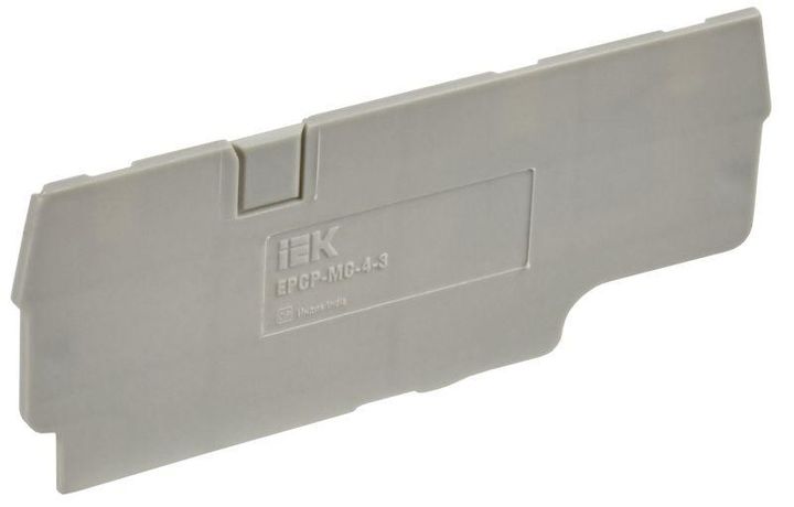Заглушка для CP-MC 3 вывода 4мм2 серая | YCT22-00-3-K03-004-ZGL IEK
