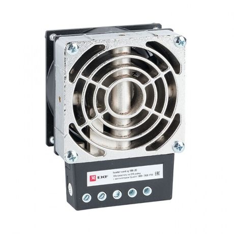 Обогреватель на DIN-рейку с вентилятором 100Вт 230В IP20 Quadro EKF PROxima | heater-vent-q-100-20