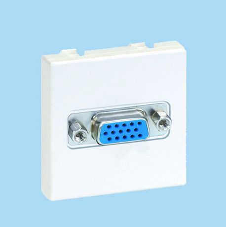 Плата 2-м с разъемом VGA "мама" 15контакт. 45х45мм Simon Connect графит K100B-14