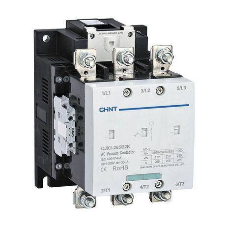 Контактор вакуумный CJX1-265/22K 265А(АС3) 2НО+2НЗ AC/DC 380В 50/60Гц | 275707 CHINT