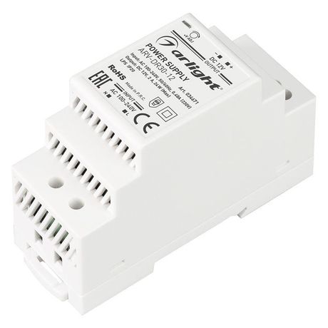 Блок питания ARV-DR30-12 (12V, 2A, 24W) (Arlight, IP20 DIN-рейка) | 034671 Arlight