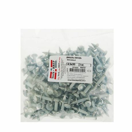 Монтажный дюбель-гвоздь 4,5х30 (1 кг) - пакет | 104757 Tech-KREP