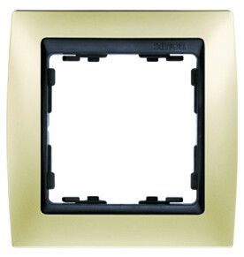 Рамка на 4 поста, S82, шампань матовая - графит 82844-34 Simon