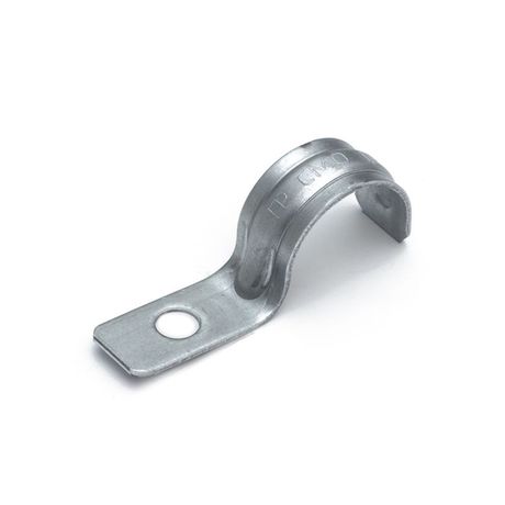 Скоба металлическая однолапковая усиленная противопожарная СМОУ d19-20 мм отв. d 6,5 (100шт/1200шт уп/кор) | PR13.02425 Промрукав Строитель