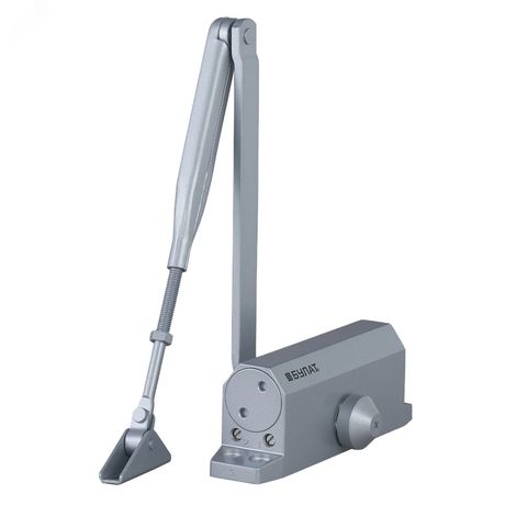 Доводчик дверной БУЛАТ ARCTIC ДД 502/4 A-S (60-120 кг) серебро, морозостойкий - 15372 ПТК