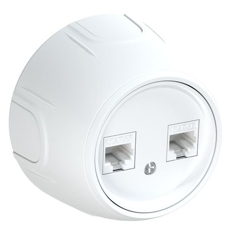 Розетка компьютерная 2-м RJ45 кат.5E Rotondo бел. OneKeyElectro 7700891 ССТ