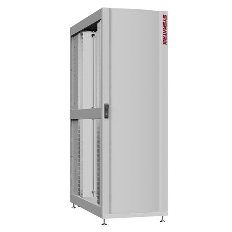 Шкаф серверный 42U 800х1070 передняя дверь: одностворчатая глухой металл IP51. задняя двустворчатая боковые панели: без. цвет: серый RAL7035 - NS 8142.7250 SYSMATRIX